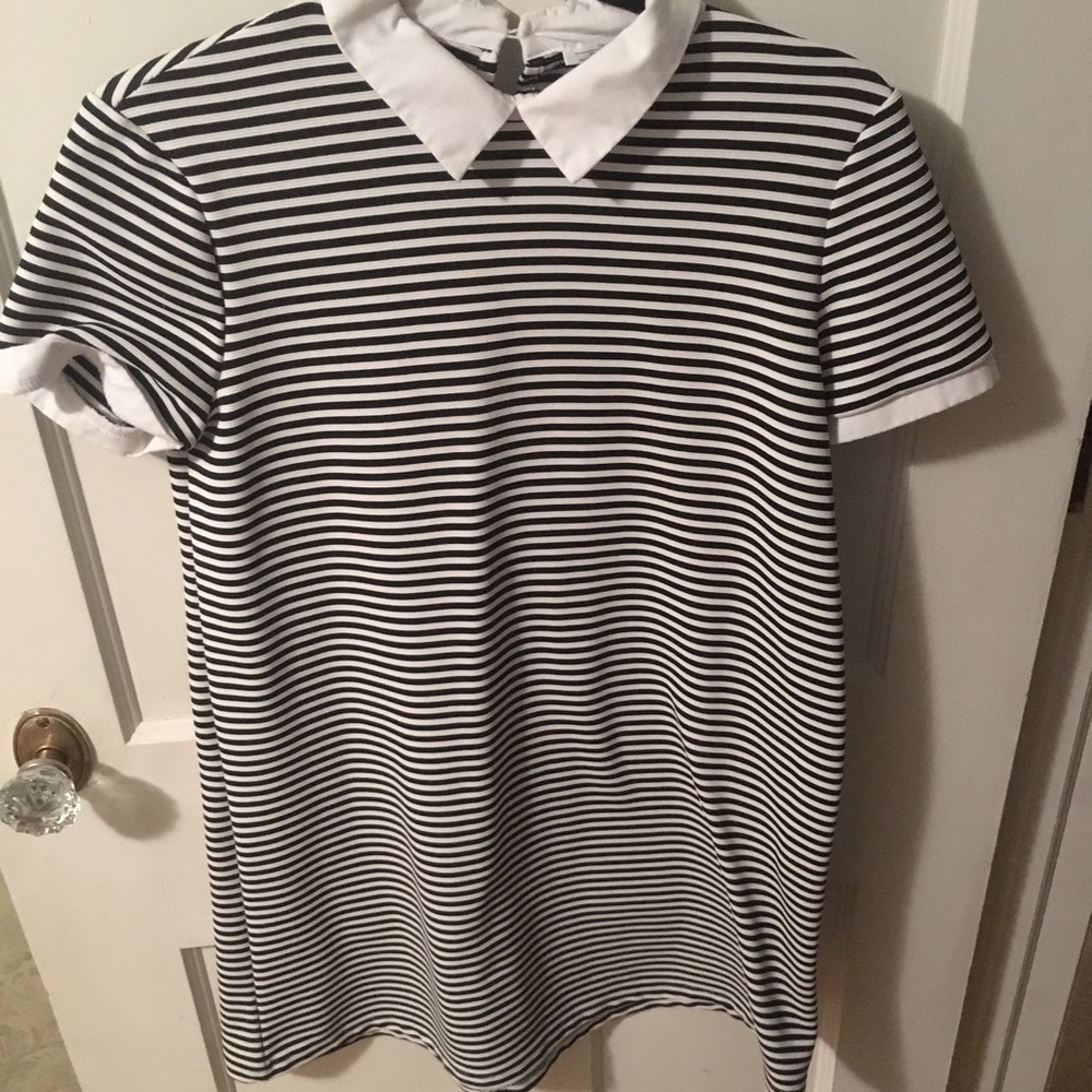 ZARA STRIPED COLLAR DRESS